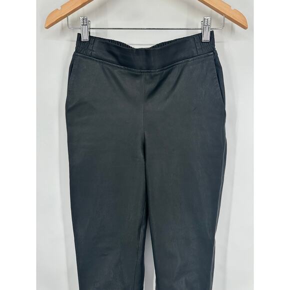 Dante6 Lebon Lamb Leather Pants Genuine Stretch 100% Leather Leggings, Black - Picture 5 of 12